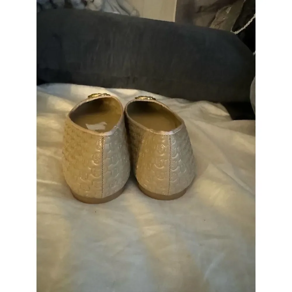 Michael kors MK amanda embossed leather ballet flats